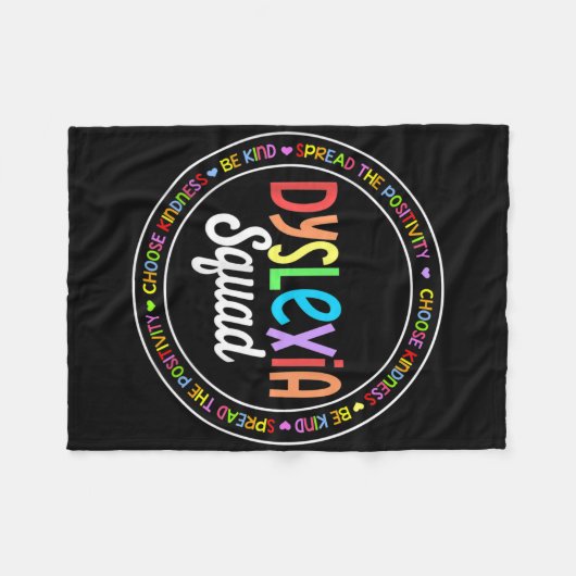 Couverture Polaire School Support Dyslexia Squad Awareness Month Teac (Devant (Horizontal))