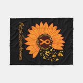 Couverture Polaire Sclérose en plaques Fleur de ruban Ms Butt (Devant (Horizontal))