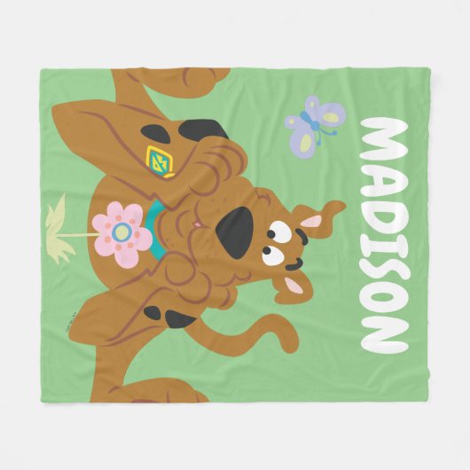 Couverture Polaire Scooby-Doo Admirant Fleur (Devant (Horizontal))