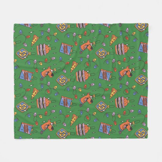 Couverture Polaire Scooby-Doo Holiday Snack Lights Pattern (Devant (Horizontal))