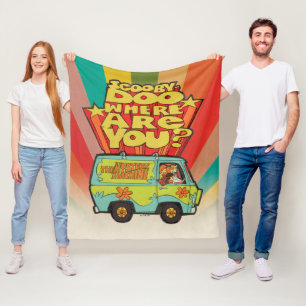 Couverture Polaire Scooby-Doo   "Où Es-Tu ?" Retro Cartoon Van