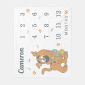 Couverture Polaire Scooby-Dooo mensuel Milestone Baby (Devant)