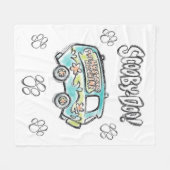 Couverture Polaire Scooby | Mystery Machine Sketch (Devant (Horizontal))