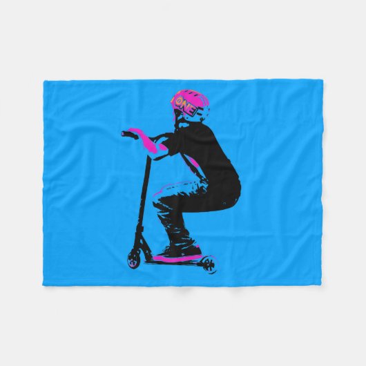 Couverture Polaire Scooter Cruiser - Scooter Boy (Devant (Horizontal))