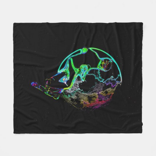 Couverture Polaire Scooting spatial - Scooter volant Garçon (Devant (Horizontal))