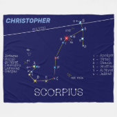 Couverture Polaire Scorpie Constellation Zodiaque (Devant (Horizontal))