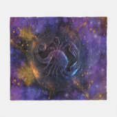 Couverture Polaire Scorpio signe Zodiac Aquarelle Design (Devant (Horizontal))