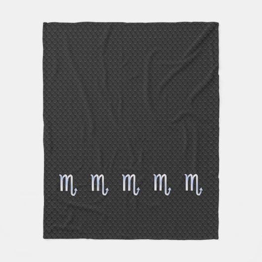 Couverture Polaire Scorpio Zodiac Chrome Comme sur Snake Skin Style (Devant)