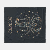 Couverture Polaire Scorpio Zodiac Constellation de polaire Blanche (Devant (Horizontal))