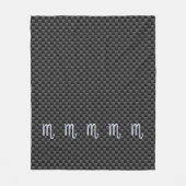 Couverture Polaire Scorpio Zodiac Sign on Carbon Fibre Print (Devant)
