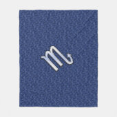 Couverture Polaire Scorpio Zodiac Sign on Navy Blue Camo (Devant)