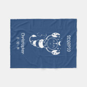 Couverture Polaire Scorpio Zodiac Star Nom Birthdate Bébé Bleu Bébé (Devant (Horizontal))