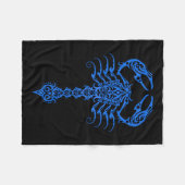Couverture Polaire Scorpion tribal bleu complexe (Devant (Horizontal))