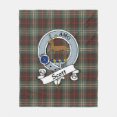 Couverture Polaire Scott Brown Ancien Clan Badge Tartan Plaid (Devant)
