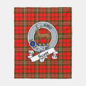 Couverture Polaire Scott Moderne Clan Badge Tartan Plaid (Devant)