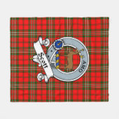 Couverture Polaire Scott Moderne Clan Badge Tartan Plaid (Devant (Horizontal))