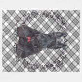 Couverture Polaire Scottie sur Tartan (Devant (Horizontal))