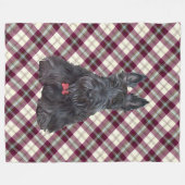 Couverture Polaire Scottie sur Tartan (Devant (Horizontal))
