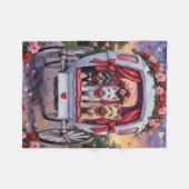 Couverture Polaire Scottish Terrier Dog Valentine's Day (Devant (Horizontal))