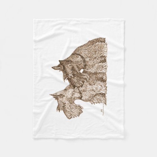 Couverture Polaire Scottish Terriers (Devant)