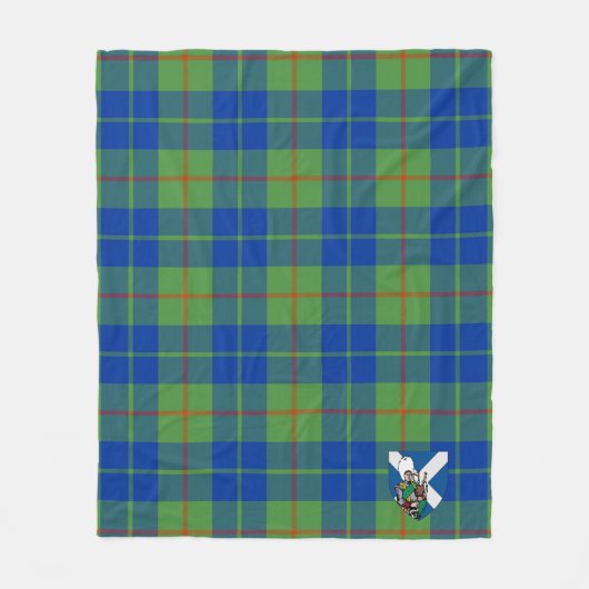 Couverture Polaire Scotts Barclay Chasse Ancien Tartan Plaid (Devant)