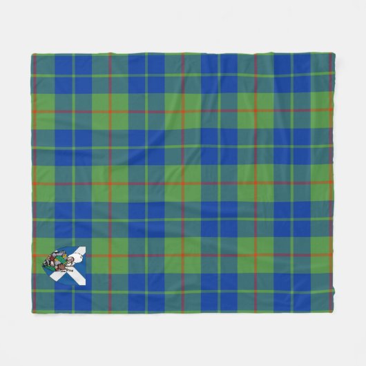 Couverture Polaire Scotts Barclay Chasse Ancien Tartan Plaid (Devant (Horizontal))