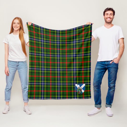 Couverture Polaire Scotts Bisset Motif Tartan Plaid (En situation)