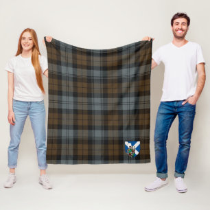 Couverture Polaire Scotts BlackWatch Patiné Tartan Plaid