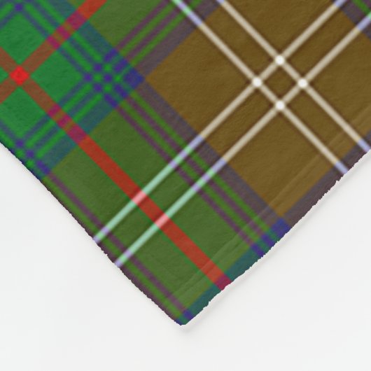 Couverture Polaire Scotts Chisholm Chasse Tartan Plaid (Coin)