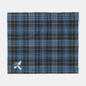 Couverture Polaire Scotts Clergy Blue Tartan Plaid (Devant (Horizontal))