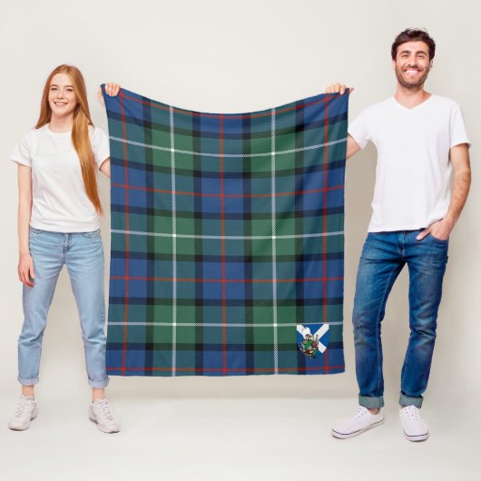 Couverture Polaire Scotts Davidson De Tulloch Tartan Plaid (En situation)