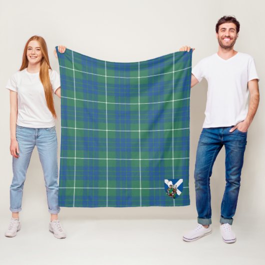 Couverture Polaire Scotts Hamilton Chasse Tartan Plaid Ancien Tartan  (En situation)