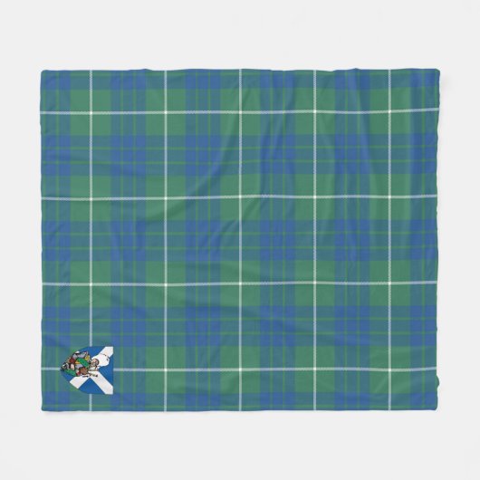 Couverture Polaire Scotts Hamilton Chasse Tartan Plaid Ancien Tartan  (Devant (Horizontal))