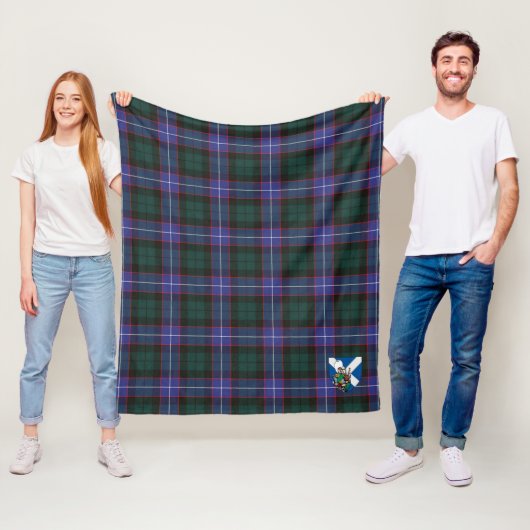 Couverture Polaire Scotts Hunter Tartan Plaid Moderne (En situation)