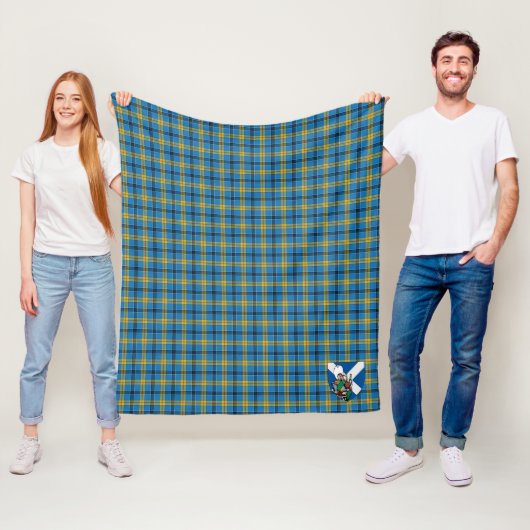 Couverture Polaire Scotts Ling Chasse Tartan Plaid (En situation)