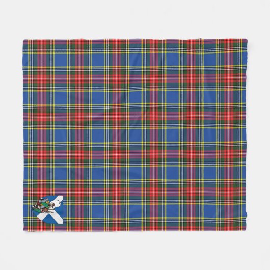 Couverture Polaire Scotts MacBeth Tartan Plaid Moderne (Devant (Horizontal))
