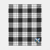 Couverture Polaire Scotts MacFarlane Tartan noir et blanc Plaid (Devant)
