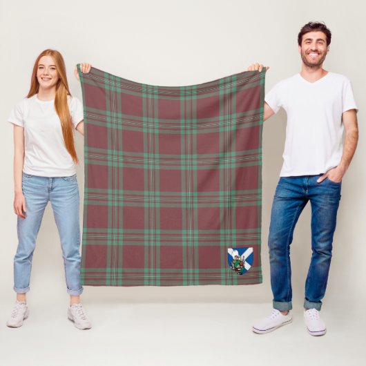 Couverture Polaire Scotts MacGregor Chasse Ancienne Plaid Tartan (En situation)