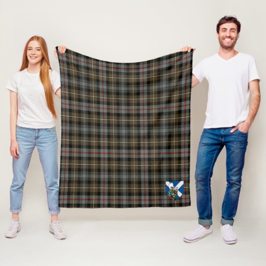 Couverture Polaire Scotts MacKenzie Patiné Tartan Plaid (En situation)