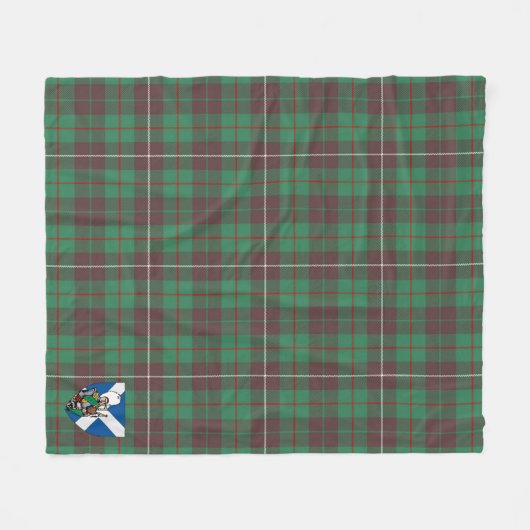 Couverture Polaire Scotts MacKinnon Chasse Ancien Tartan Plaid (Devant (Horizontal))