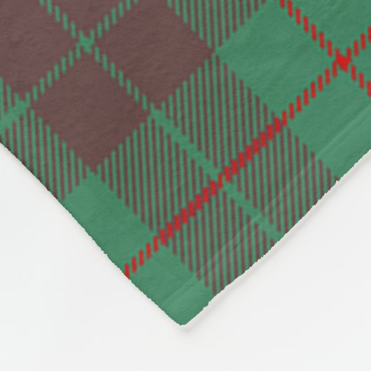 Couverture Polaire Scotts MacKinnon Chasse Ancien Tartan Plaid (Coin)
