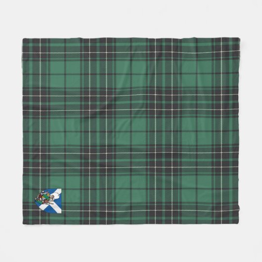Couverture Polaire Scotts MacLean Chasse Ancien Tartan Plaid (Devant (Horizontal))