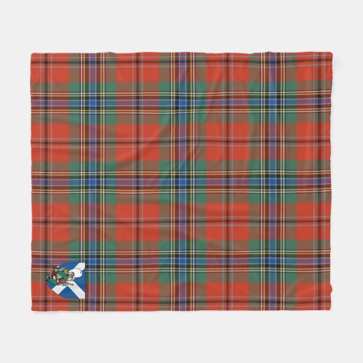 Couverture Polaire Scotts MacLean De Duart Plaid Tartan Ancien (Devant (Horizontal))