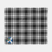 Couverture Polaire Scotts Menzies Noir & Blanc Moderne Tartan Plaid (Devant (Horizontal))