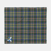 Couverture Polaire Scotts Scott Green Plaid Tartan moderne (Devant (Horizontal))