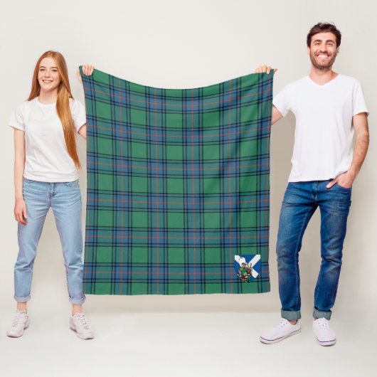 Couverture Polaire Scotts Shaw Ancien Tartan Plaid (En situation)