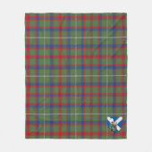 Couverture Polaire Scotts Shaw Vert Tartan moderne Plaid (Devant)