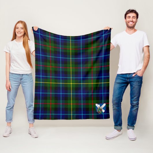 Couverture Polaire Scotts Smith Moderne Tartan Plaid (En situation)