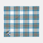 Couverture Polaire Scotts Stewart Muted Blue Tartan Plaid (Devant (Horizontal))