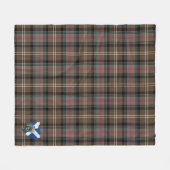 Couverture Polaire Scotts Sutherland Patiné Tartan Plaid (Devant (Horizontal))
